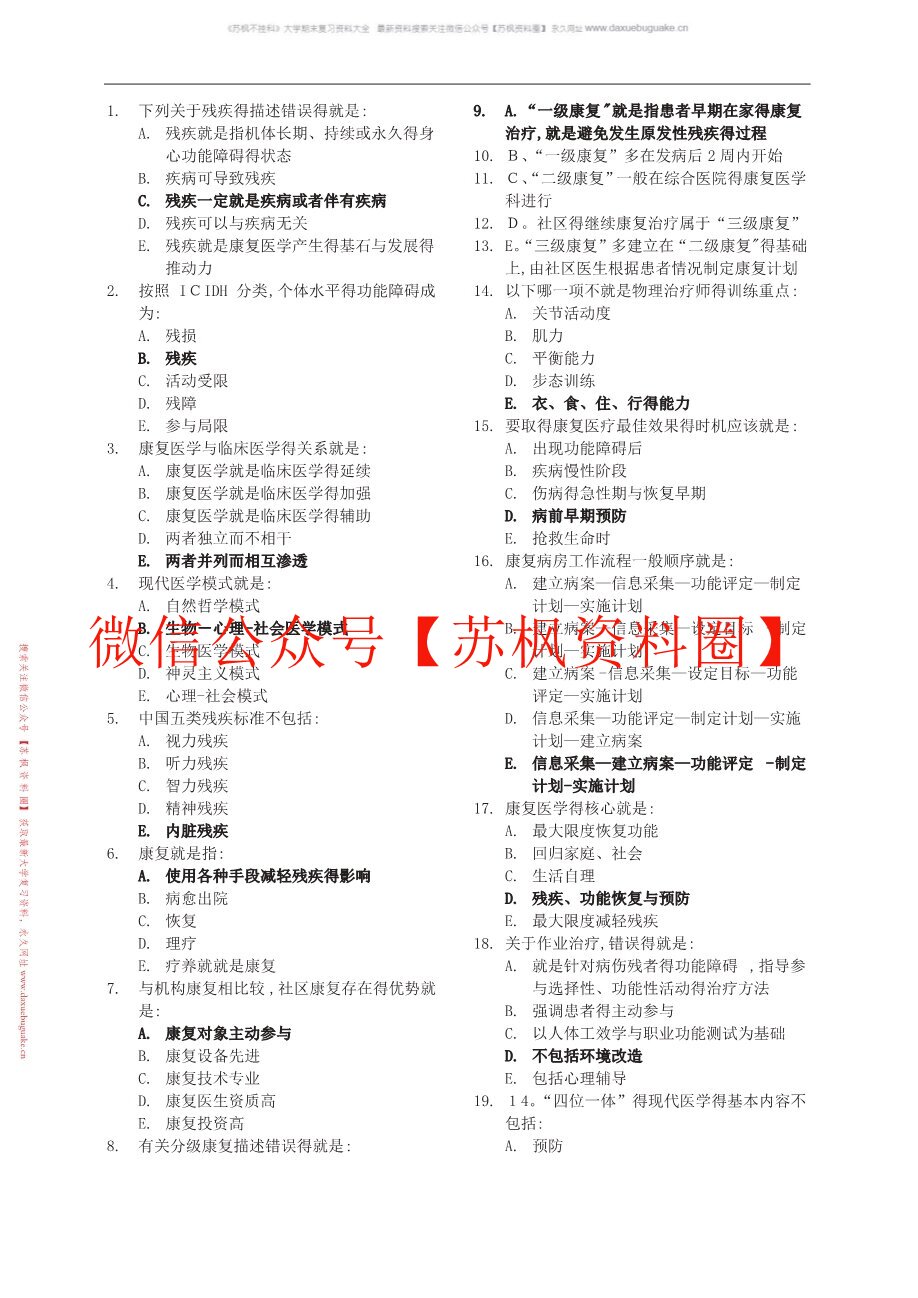 康复医学导论
